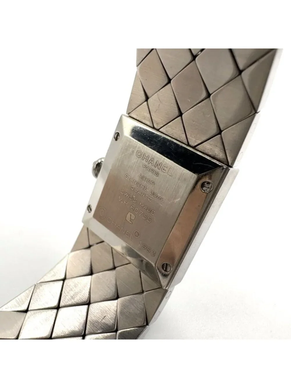 Chanel Quilted SS Silver Black